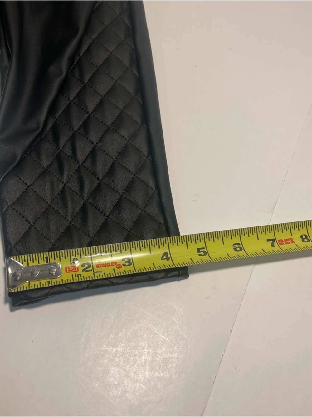 Torrid 0X , L , 12 Black Faux Leather Quilted Moto Style Leggings City, Biker - Picture 7 of 9